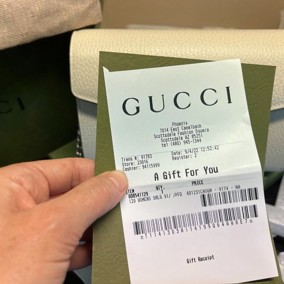 SOLD ~ BRAND NEW - Gucci Dionysus mini WHITE leather chain wallet! - Picture 5 of 6